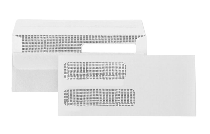 Blue Summit Supplies 500 No. 10 Flip and Seal Double Window Security Envelopes - Perfect Size for Multiple Business Statements, Quickbooks Invoices, and Return Envelopes -Number 10 Size 4 1/8 X 9 Â½ Inch - Image 1